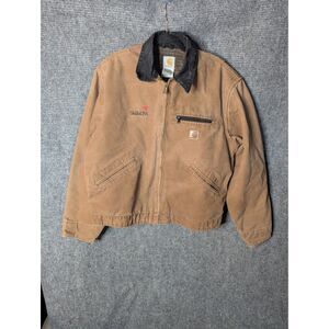 Vintage Carhartt J97 BRN Brown Detroit Blanket Lined Jacket Sz LARGE